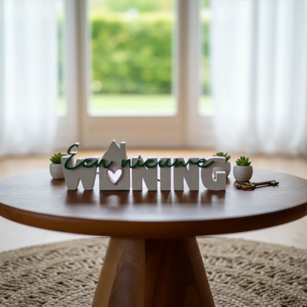 Een Nieuwe Woning tekstdecoratie - 15 korting 10 x 10 cm 29 - 0078