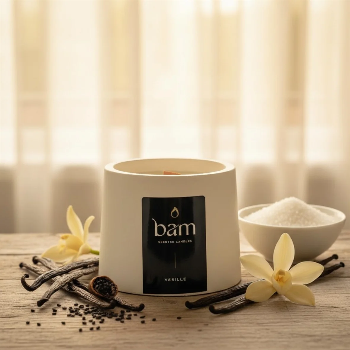 BAM Cone geurkaars - Kaars vanille cone deco - 0059