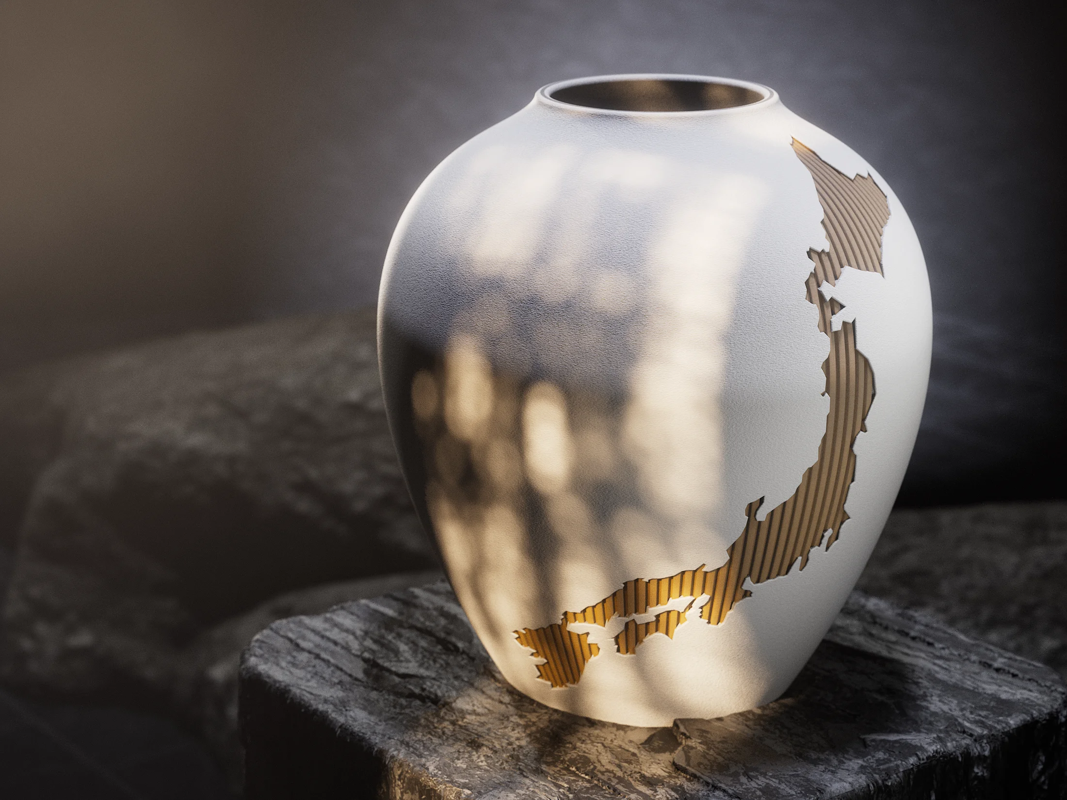 Kintsu Nihon vaas met Japan-motief - Kintsu nihon vase 04 - 0094