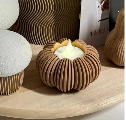 Pompoen LED-theelichthouder - Ontwerp zonder titel 38 - 0092