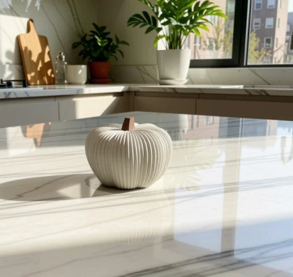 Ivoorkleurige decoratieve pompoen