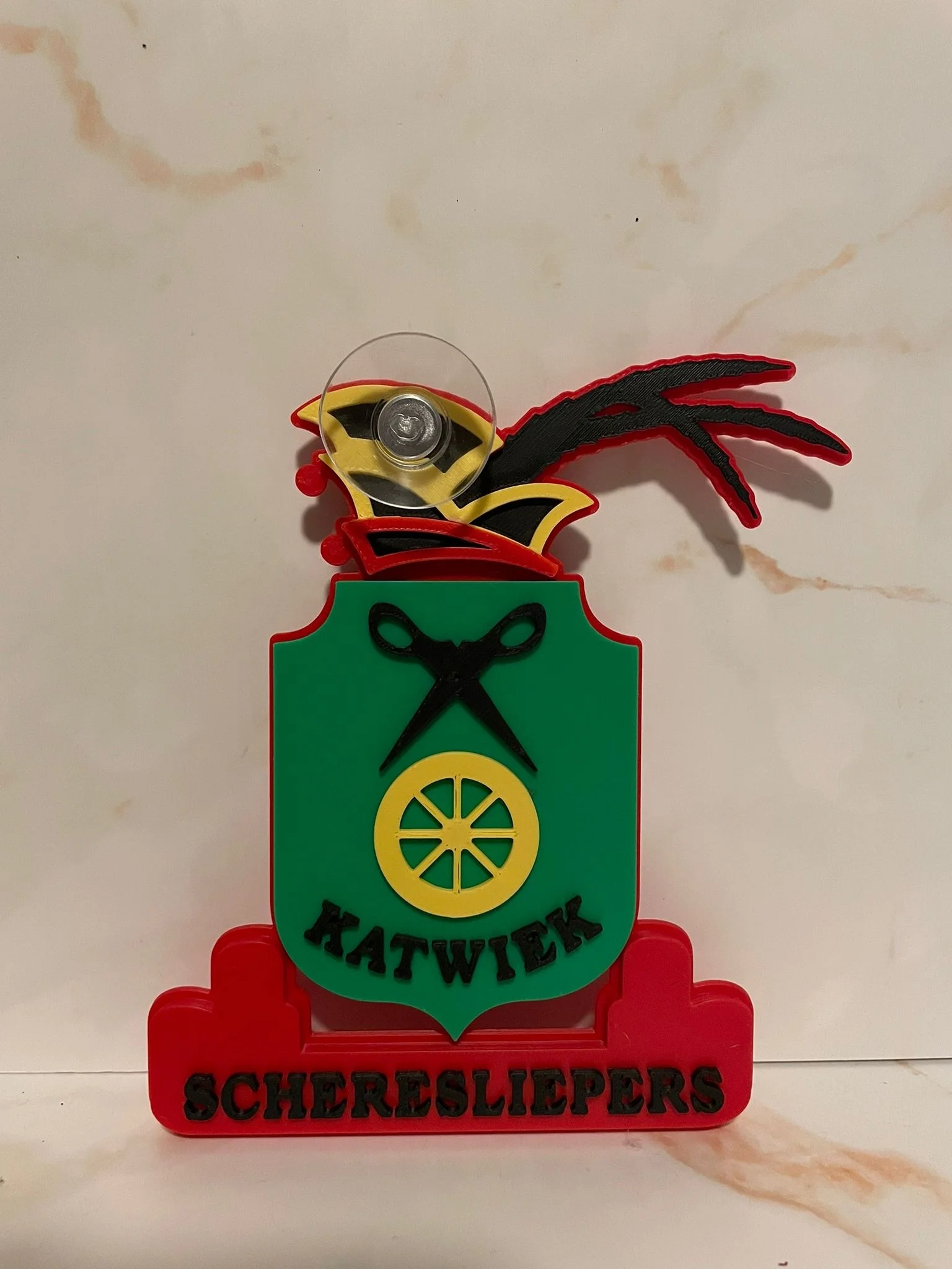 Carnaval raambord Scheresliepers 15 CM, Met zuignap