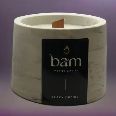 BAM Cone geurkaars - Blackorchid cone - 0054