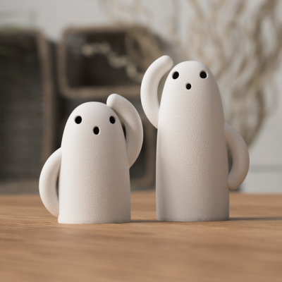 Haniwa spookjes set voor LED-kaarsjes - Haniwa ghosts 01 - 00107
