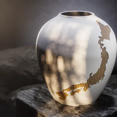 Kintsu Nihon vaas met Japan-motief - Kintsu nihon vase 04 - 0094