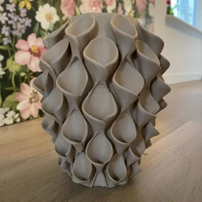 Lotus vaas - Lotus taupe bloemen - 0024