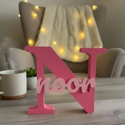 Naamletter met eigen naam - Naamroze - 054