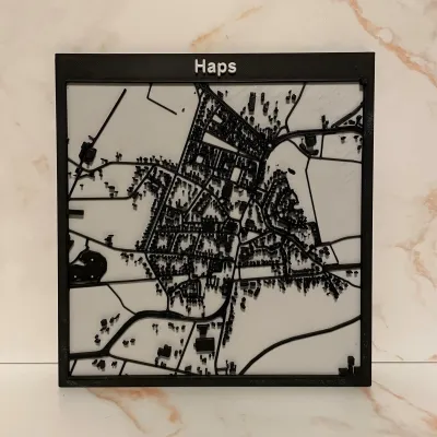 Plattegrond van je woonplaats in lijst - Special haps - 0032