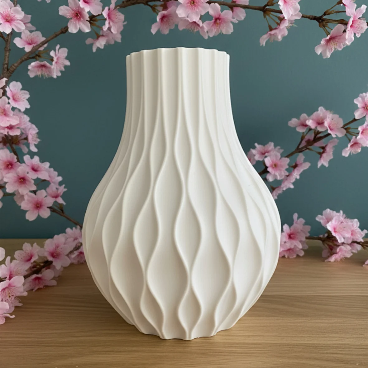 Decoratieve vaas met reli&euml;f Wit