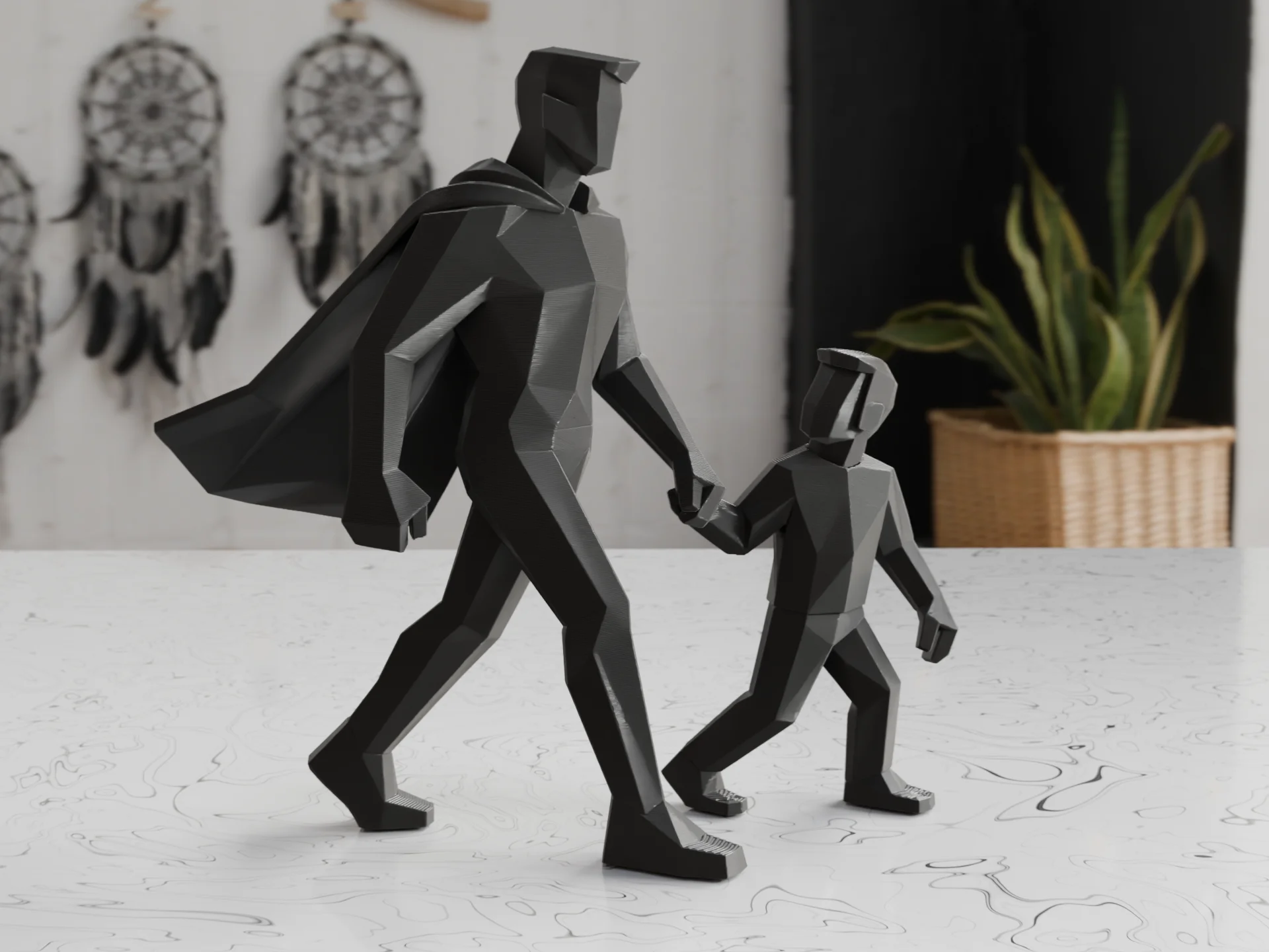 Super Papa beeldje met zoon - Vaderdag1 - 0071